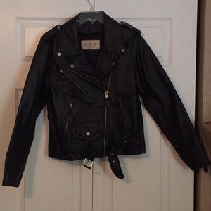Vintage leather motorcycle jacket